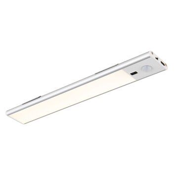 Tristan Luminaire sous meuble Luminaires Globo Lighting LED Argenté, Blanc, 1 lumière, Détecteur de mouvement