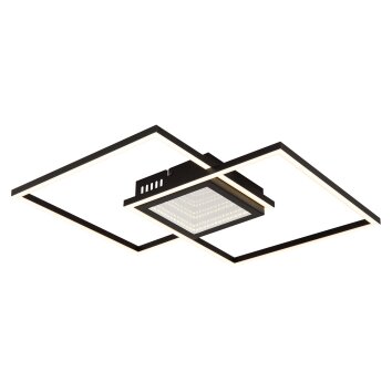 Saunders Plafonnier Luminaires Globo Lighting LED Noir, 1 lumière, Télécommandes