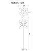Riha Lampadaire Luminaires Globo Lighting Noir, 12 lumières