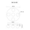 Riha Plafonnier Luminaires Globo Lighting Noir, 5 lumières