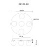 Riha Plafonnier Luminaires Globo Lighting Nickel mat, 5 lumières
