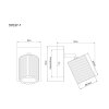 und Plafonnier, Spot de plafond, Applique murale, Spot mural Luminaires Globo Lighting Noir, 1 lumière