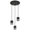 Lucero Suspension Luminaires Globo Lighting Noir, 3 lumières