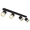 Lucero Plafonnier Luminaires Globo Lighting Noir, 4 lumières