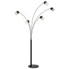 Lucero Lampadaire Luminaires Globo Lighting Noir, 5 lumières