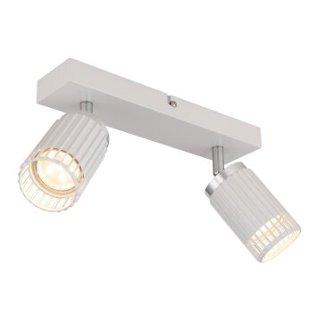 Korben Plafonnier, Spot de plafond Luminaires Globo Lighting Blanc, 2 lumières