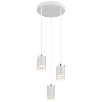 Korben Suspension Luminaires Globo Lighting Blanc, 3 lumières