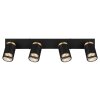 Korben Plafonnier Luminaires Globo Lighting Noir, 4 lumières