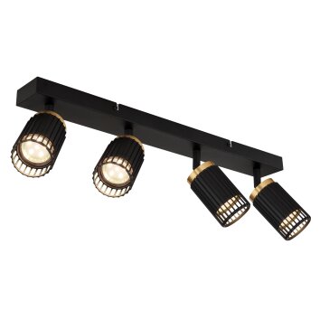 Korben Plafonnier Luminaires Globo Lighting Noir, 4 lumières