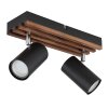 Kayden Plafonnier Luminaires Globo Lighting Brun foncé, Noir, 2 lumières