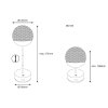 Gavin Lampe à poser Luminaires Globo Lighting LED Argenté, 1 lumière