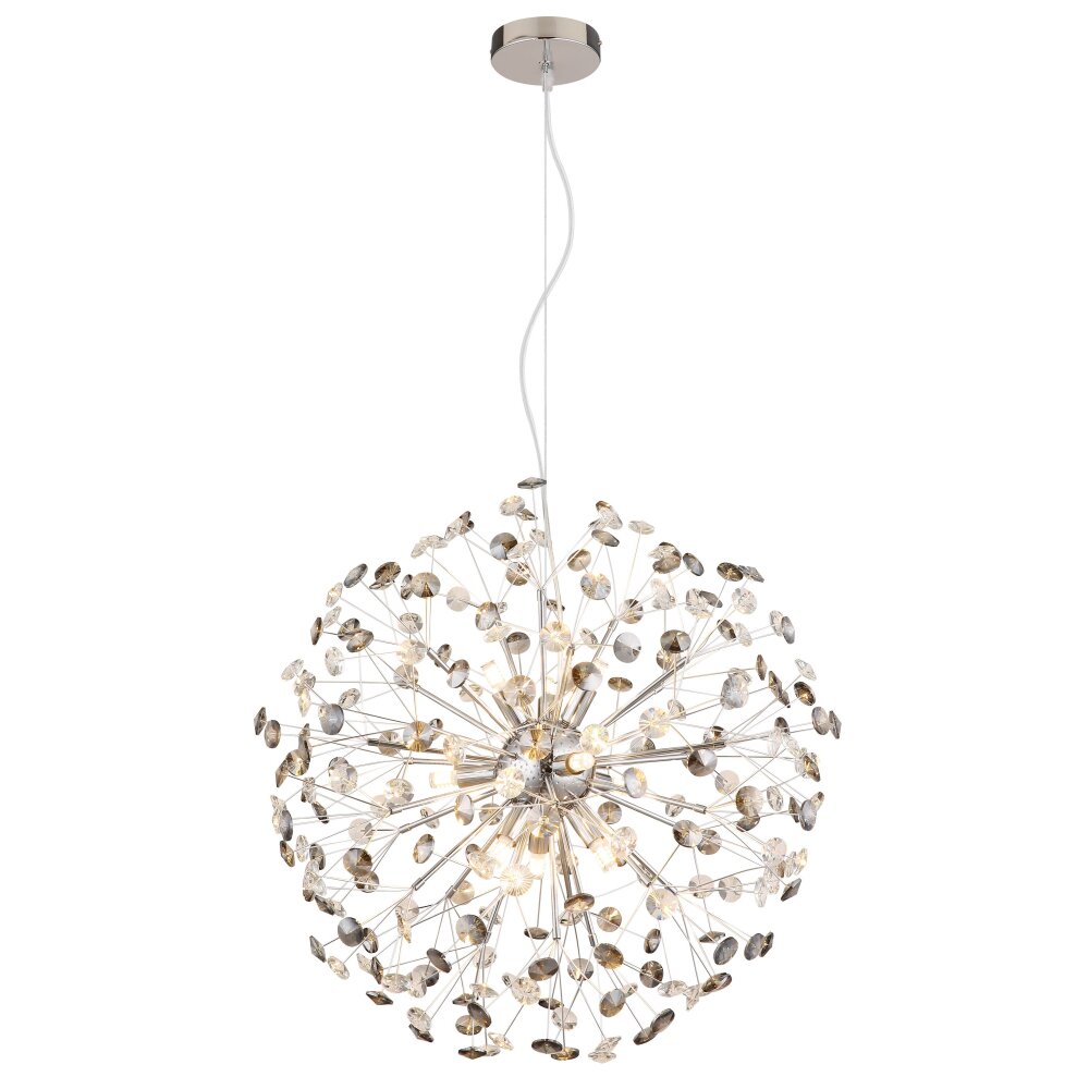 Katrina Lustre Luminaires Globo Lighting Chrome, 9 lumières main product photo