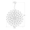Katrina Lustre Luminaires Globo Lighting Chrome, 9 lumières
