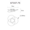 Tris Plafonnier Luminaires Globo Lighting LED Anthracite, 1 lumière, Télécommandes