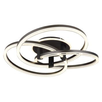 Tris Plafonnier Luminaires Globo Lighting LED Anthracite, 1 lumière, Télécommandes
