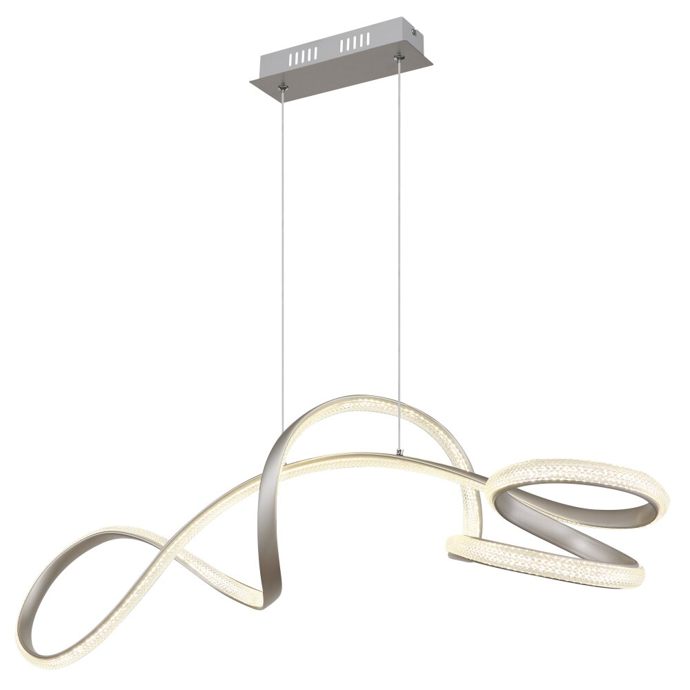 Swirl Suspension Luminaires Globo Lighting LED Nickel mat, 1 lumière main product photo