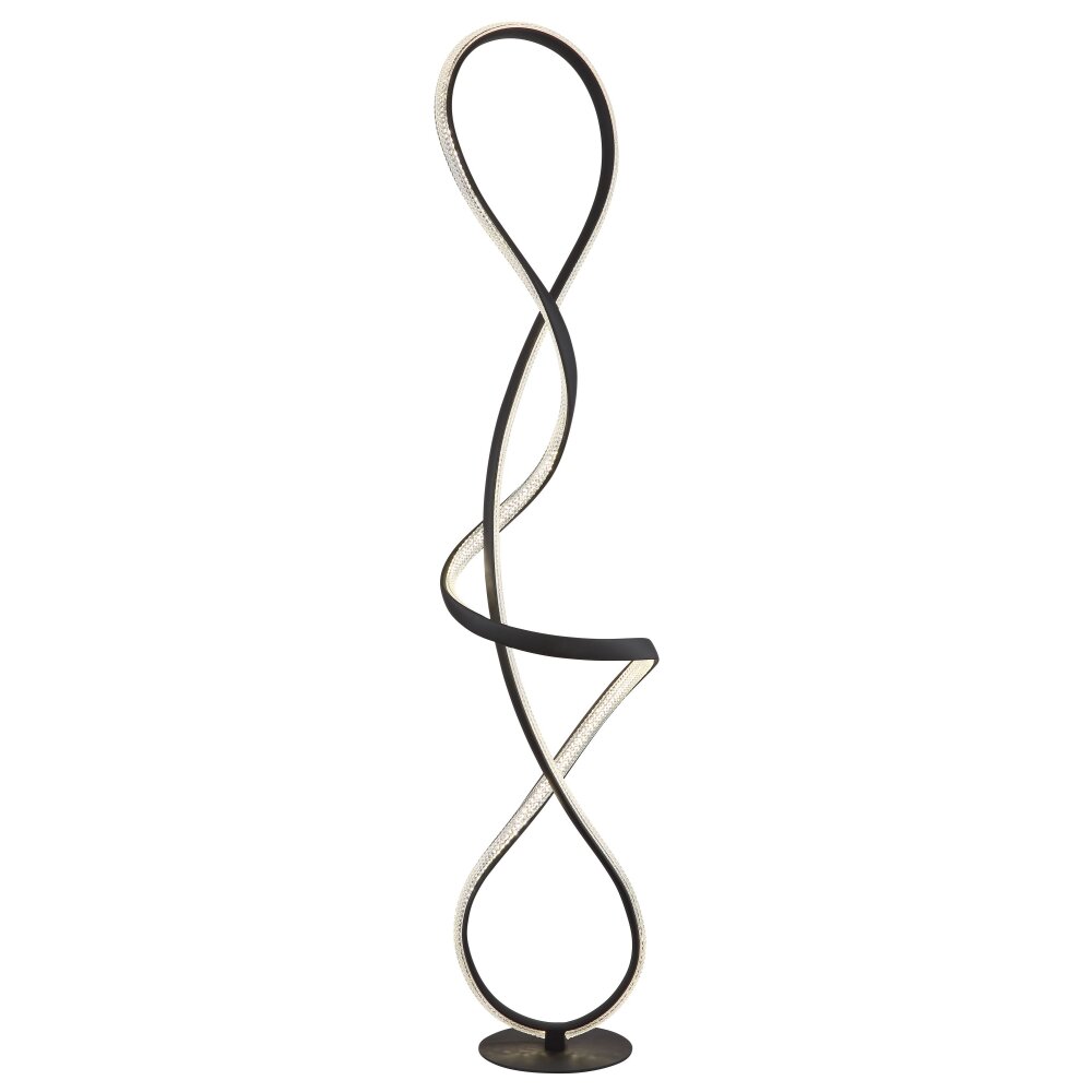 Swirl Lampadaire Luminaires Globo Lighting LED Noir, 1 lumière main product photo