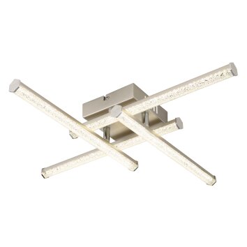 Kirina Plafonnier Luminaires Globo Lighting LED Nickel mat, 1 lumière