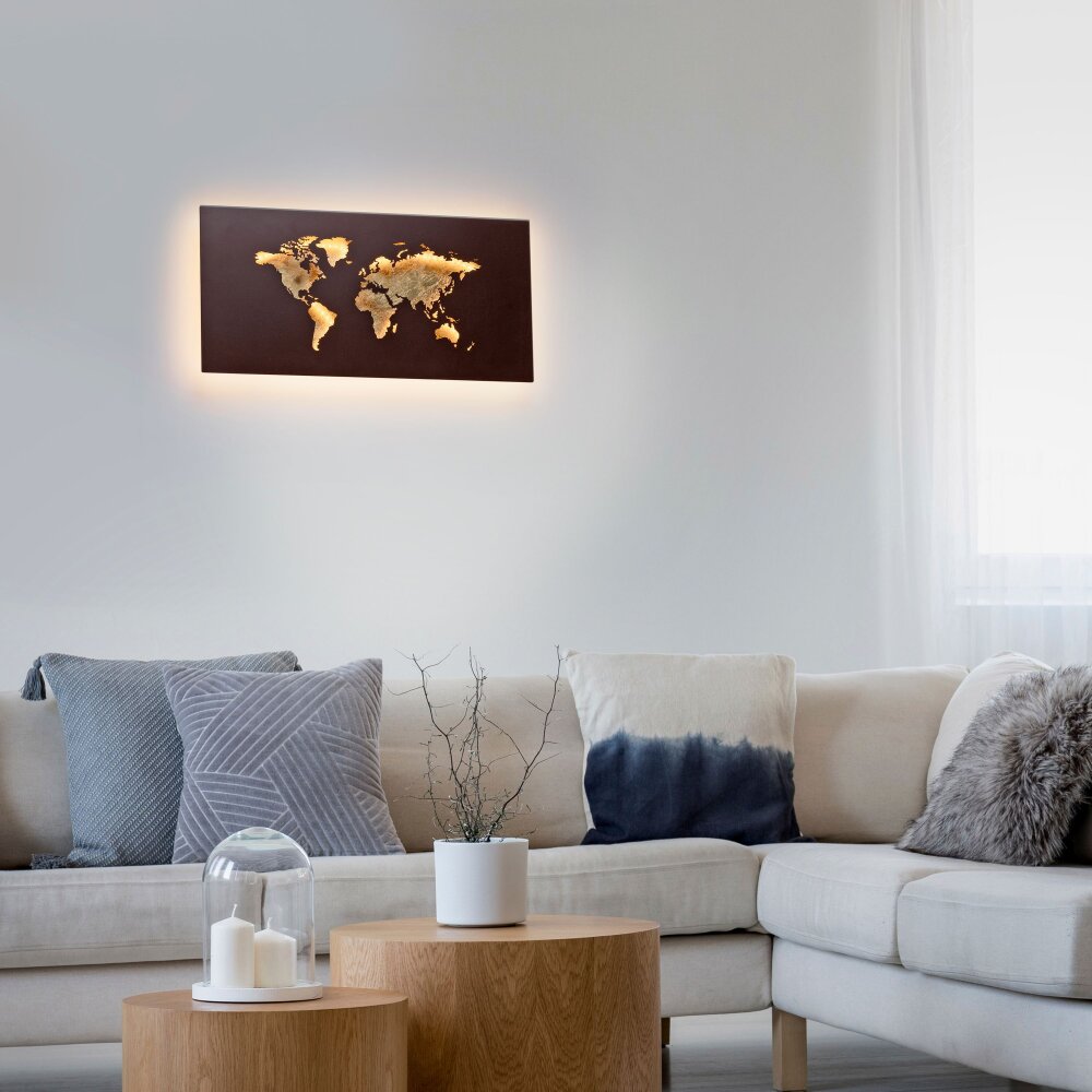 MAP Applique murale Luminaires Paul Neuhaus LED Or, Rouille, 1 lumière main product photo