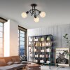 LOKI Plafonnier Luminaires Leuchten Direkt LED Noir, 3 lumières