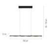 NELE Suspension Luminaires Leuchten Direkt LED Noir, 1 lumière
