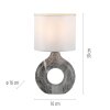 CARARA Lampe à poser Luminaires Leuchten Direkt LED Gris, 1 lumière