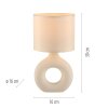 CARARA Lampe à poser Luminaires Leuchten Direkt LED Beige, 1 lumière