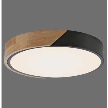 BILA Plafonnier Luminaires Leuchten Direkt LED Noir, 1 lumière