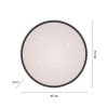 KYLE Plafonnier Luminaires Leuchten Direkt LED Noir, 1 lumière