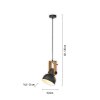 2.0 Suspension Luminaires Leuchten Direkt LED Brun, Noir, 1 lumière
