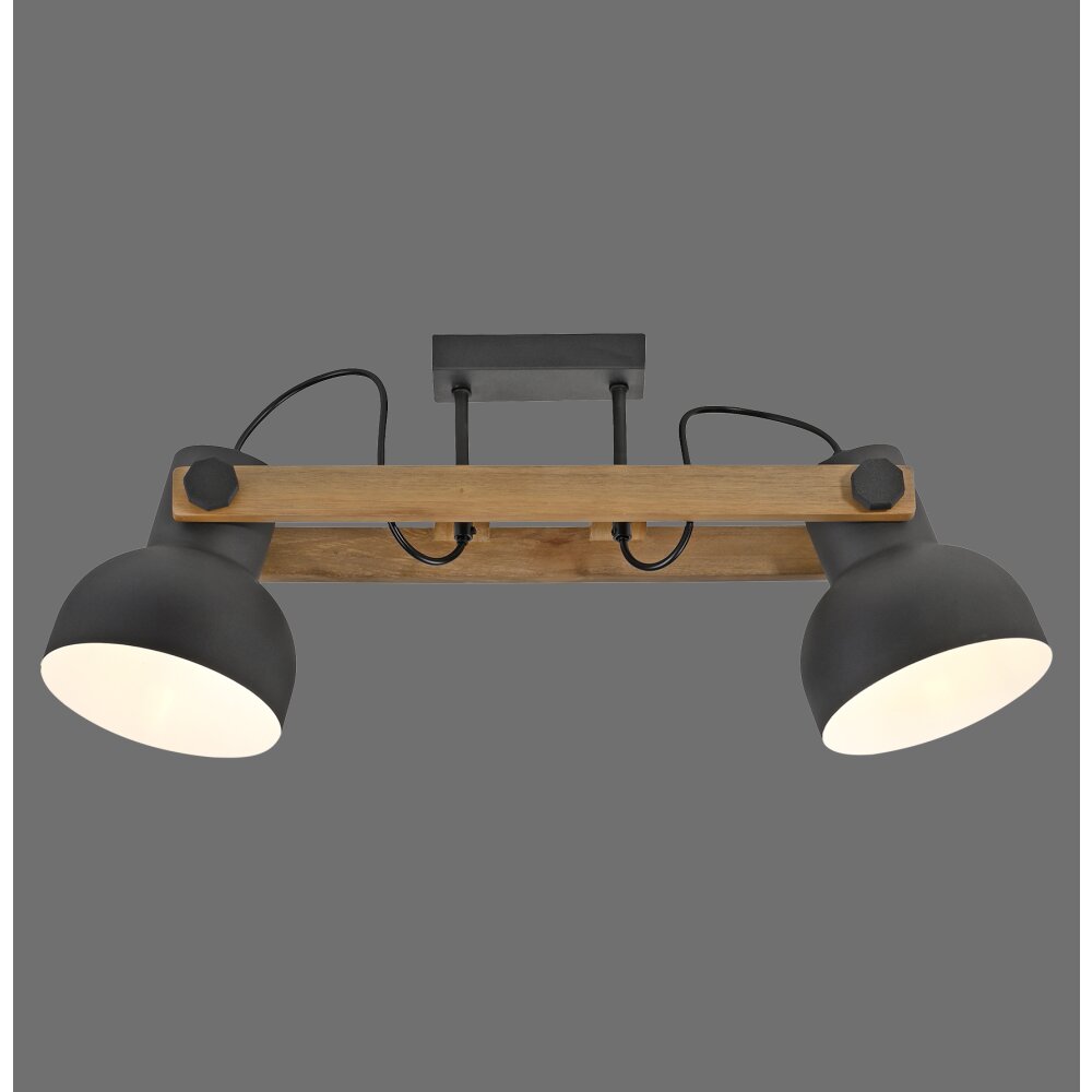 2.0 Plafonnier Luminaires Leuchten Direkt LED Brun, Noir, 2 lumières main product photo