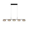 Rika Suspension Luminaires Paul Neuhaus LED Noir, 5 lumières Rika Suspension Luminaires Paul Neuhaus LED Noir, 5 lumières
