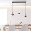 Q-Rotate Suspension Luminaires Paul Neuhaus LED Brun, 3 lumières, Télécommandes