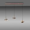 Q-Rotate Suspension Luminaires Paul Neuhaus LED Brun, 3 lumières, Télécommandes