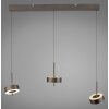 Q-Rotate Suspension Paul Neuhaus Q-Serie LED Brun, 3 lumières, Télécommandes