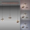 Q-Rotate Suspension Paul Neuhaus Q-Serie LED Brun, 3 lumières, Télécommandes