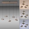 Q-Rotate Suspension Luminaires Paul Neuhaus LED Brun, 5 lumières, Télécommandes