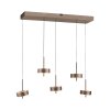 Q-Rotate Suspension Luminaires Paul Neuhaus LED Brun, 5 lumières, Télécommandes