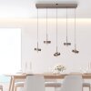 Q-Rotate Suspension Paul Neuhaus Q-Serie LED Brun, 5 lumières, Télécommandes