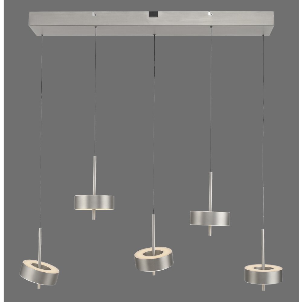 Q-Rotate Suspension Luminaires Paul Neuhaus LED Argenté, 5 lumières main product photo
