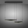 Esko Suspension Luminaires Paul Neuhaus LED Noir, 2 lumières, Télécommandes