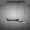 Esko Suspension Luminaires Paul Neuhaus LED Noir, 2 lumières, Télécommandes