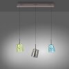Zula Suspension Luminaires Paul Neuhaus LED Brun, 3 lumières