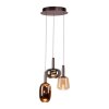Irides Suspension Luminaires Paul Neuhaus LED Brun, 3 lumières