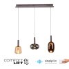 Irides Suspension Luminaires Paul Neuhaus LED Brun, 3 lumières