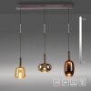 Irides Suspension Luminaires Paul Neuhaus LED Brun, 3 lumières