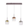 Q-Kon Suspension Luminaires Paul Neuhaus LED Brun, 3 lumières, Télécommandes