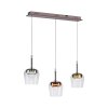 Q-Kon Suspension Paul Neuhaus Q-Serie LED Brun, 3 lumières, Télécommandes Q-Kon Suspension Paul Neuhaus Q-Serie LED Brun, 3 lumières, Télécommandes