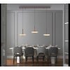 Vitrum Suspension Luminaires Paul Neuhaus LED Brun, 6 lumières