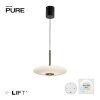 E-Vitrum Suspension Luminaires Paul Neuhaus LED Brun, 2 lumières, Télécommandes